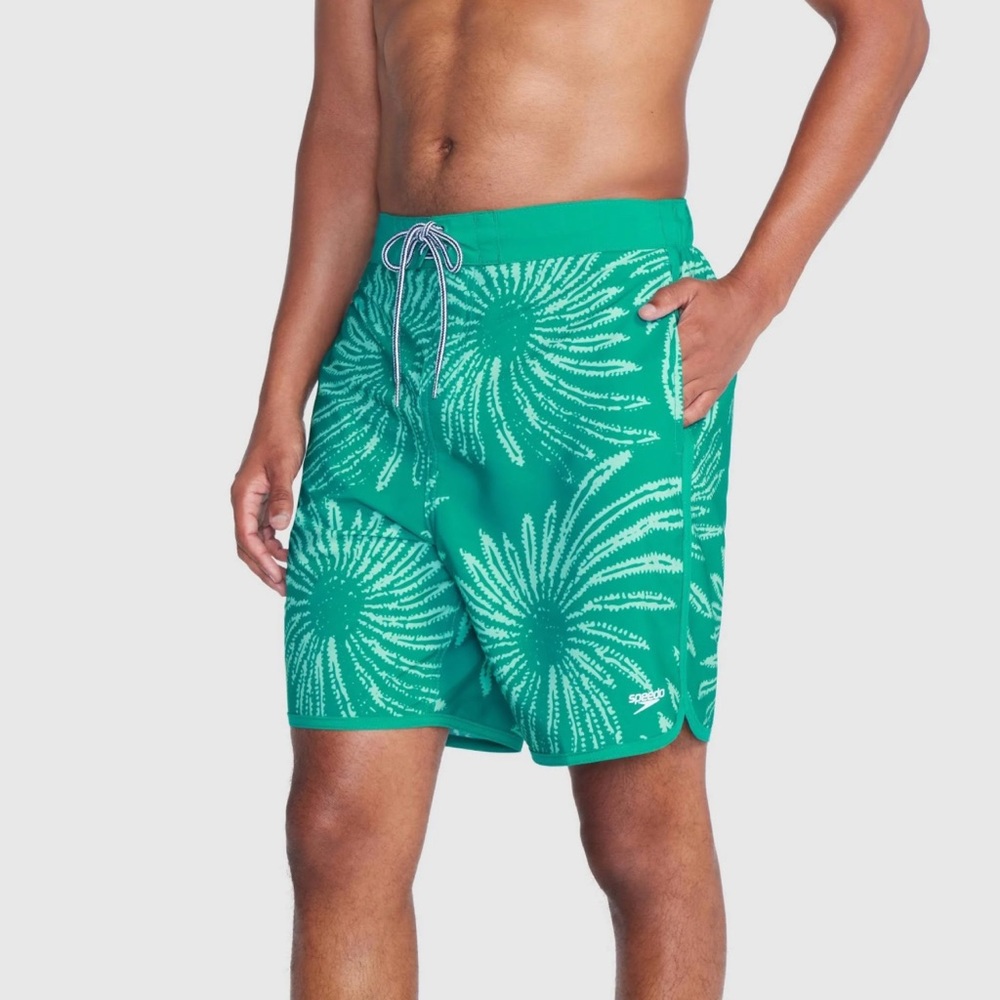 Men’s Speedo board shorts size XL NWT UPF 50+ green